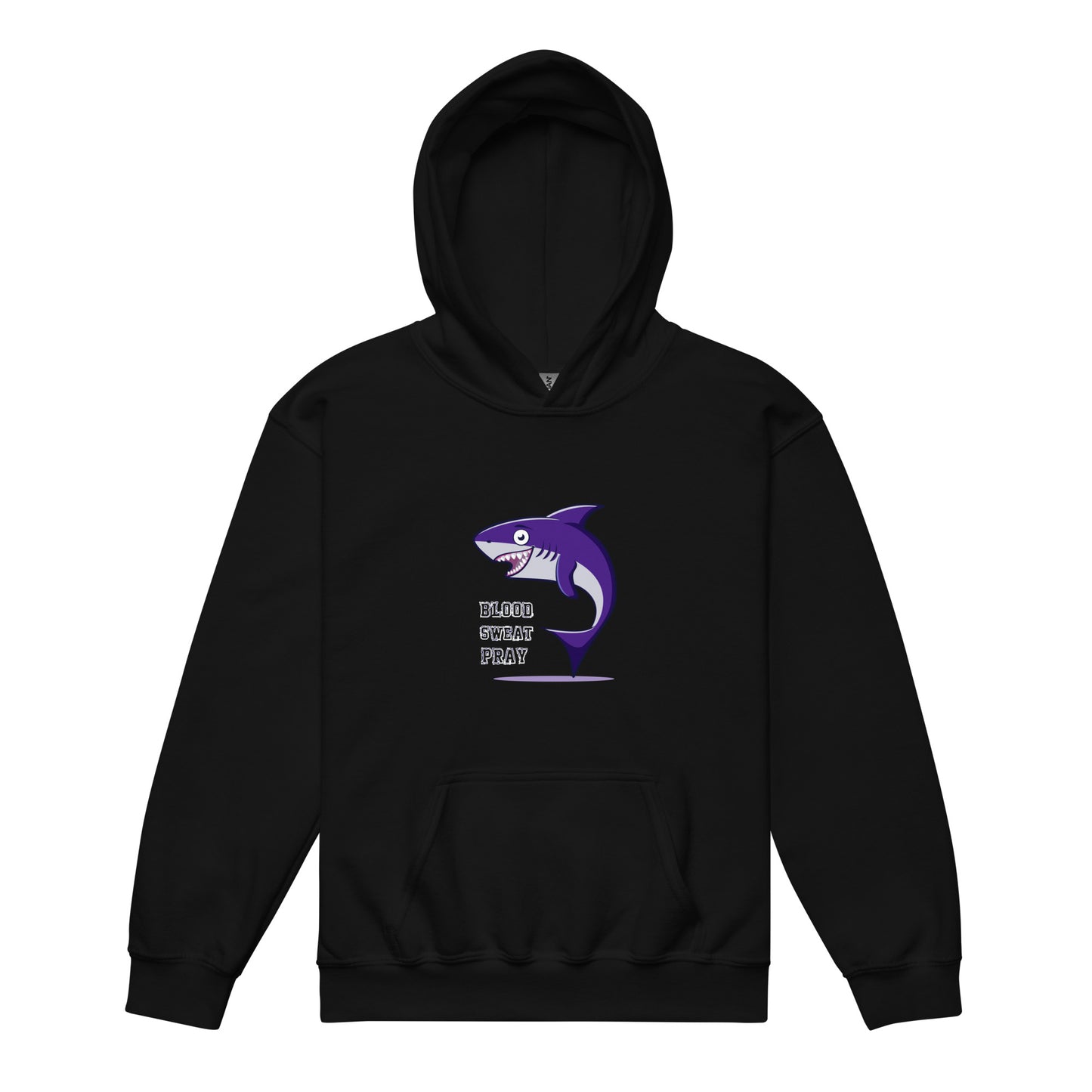 Black Kids Hoodie - Youth Heavy Blend